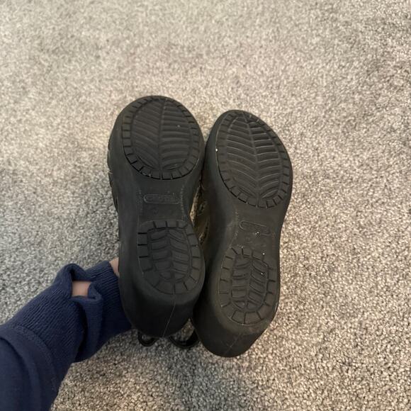 Crocs Adrina Slingback Wedge Peep Toe Slip On Shoes Cut Out Women's US Size 7 - Picture 3 of 5